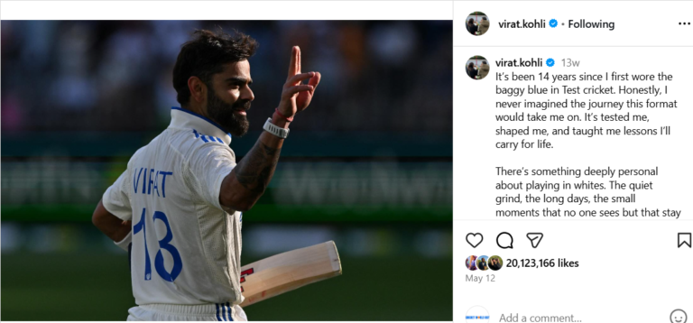 Virat Kohli Test Retirement